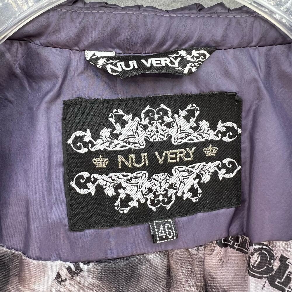 NUI Very Vest Women's Size 46 (8) Purple Belted Puffer Fitted Preppy Romantic - Picture 10 of 11